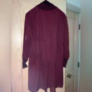 Club Monaco Burgundy Long Sleeve Dress 2